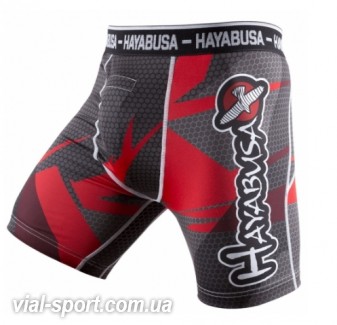 Компресійні шорти Hayabusa Metaru 47 Silver Compression Shorts Red