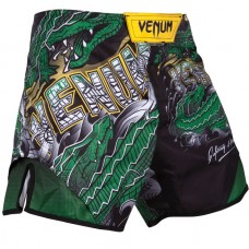 Шорти для MMA Venum Crocodile Fightshorts Black Green