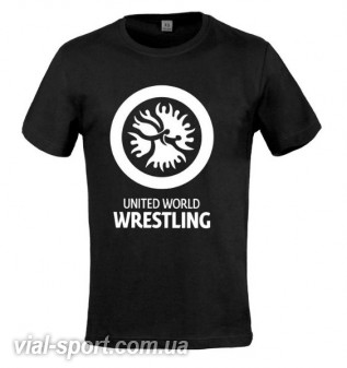 Футболка United world wrestling чорна