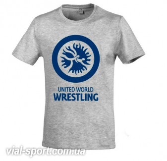 Футболка united world wrestling сіра