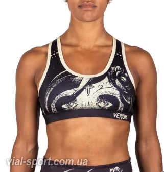 Спортивний топ Venum Santa Muerte Sport Bra Black