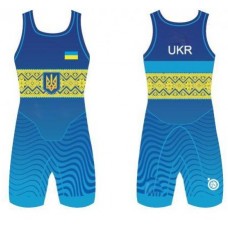 Трико збірної України UWW Ukraine чоловіче Blue