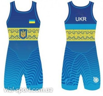 Трико збірної України UWW Ukraine чоловіче Blue