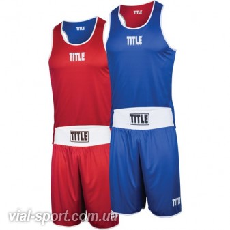 Комплект двосторонньої боксерської форми TITLE reversible Aerovent Elite Amateur boxing set 1