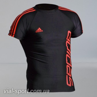 Рашгард Adidas FIGHTER чорно-червонsq