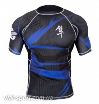 Рашгард Hayabusa Metaru Black-Blue з кор. рукав