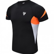 Рашгард з коротким рукавом RDX Lycra Orange