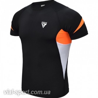 Рашгард з коротким рукавом RDX Lycra Orange