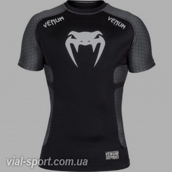 Рашгард Venum Absolute Short Sleeves Black Grey