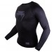 Компресійна футболка Venum Contender 3.0 Compression T-shirt Long Sleeves Black / Grey