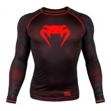 Компресійна футболка Venum Contender 3.0 Compression T-shirt Long Sleeves Black / Red