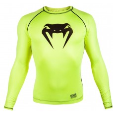 Компресійна футболка Venum Contender 3.0 Compression T-shirt Long Sleeves Yellow / Black