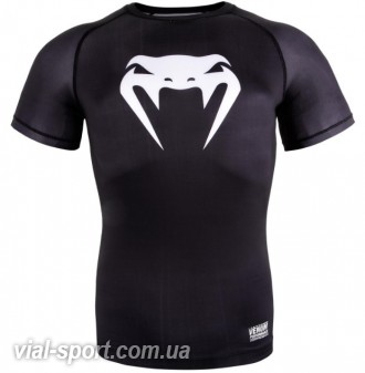 Компресійна футболка Venum Contender 3.0 Compression T-shirt Short sleeves Black / White