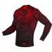 Компресійна футболка Venum Fusion Compression T-shirt Black Red Long Sleeves