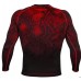 Компресійна футболка Venum Fusion Compression T-shirt Black Red Long Sleeves