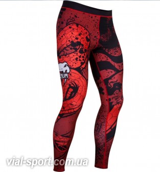 Компресійні штани Venum Crimson Viper Spats-Black / Red