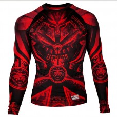 Рашгард Venum Gladiator 3.0 Rashguard Black Red Long Sleeves