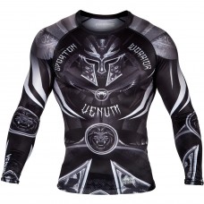 Рашгард Venum Gladiator 3.0 Rashguard Black White Long Sleeves