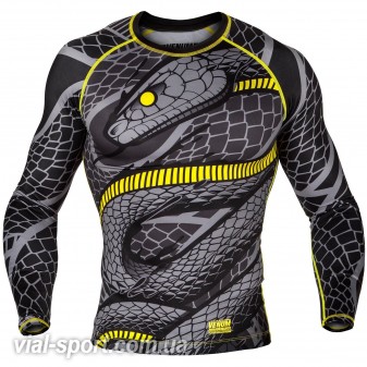 Рашгард Venum Snaker Rashguard Long Sleeves Black Yellow