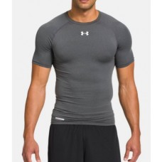 Компресійна футболка Under Armour heatgear sonic gray black logo