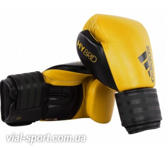 Боксерські рукавички Adidas Hybrid 200 Dinamic Fit. Жовтий-Чорний.