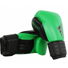 Боксерські рукавички Adidas Hybrid 200. яскраво зелений-чорний.