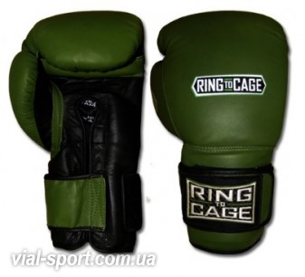 Боксерські рукавички RING TO CAGE Deluxe MiM-Foam Sparring Gloves-Safety Strap green