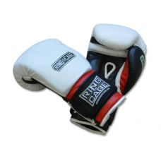 Боксерські рукавички RING TO CAGE Deluxe MiM-Foam Sparring Gloves Safety Strap white black red