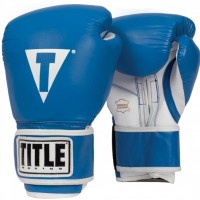 Боксерські рукавички TITLE Pro Style Leather Training Gloves Blue