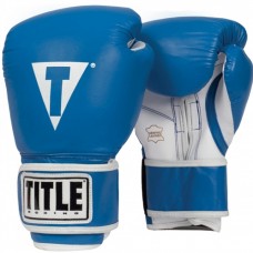 Боксерські рукавички TITLE Pro Style Leather Training Gloves Blue