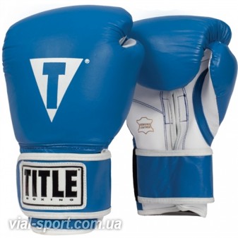 Боксерські рукавички TITLE Pro Style Leather Training Gloves Blue