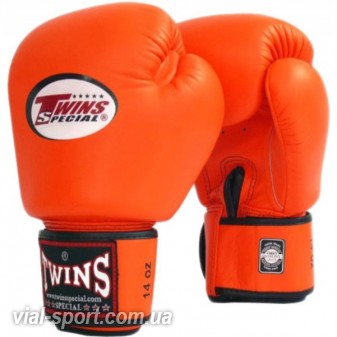 Боксерські рукавички Twins Boxing Gloves Premium LeatherBGVL-3-OR Orange