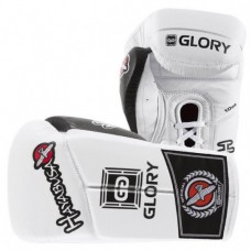 Боксерські тренувальні рукавички HAYABUSA Glory Laced Gloves білий / чорний