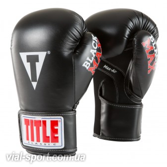 Дитячі рукавички для боксу TITLE Classic Black Max Boxing Gloves 2016