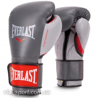 Тренувальні рукавички EVERLAST Powerlock Hook &amp; Loop Training Gloves gray / red