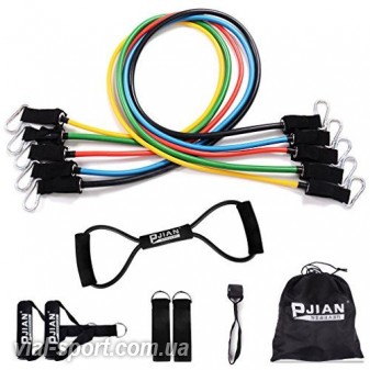 Набір амортизаторів PINJIAN Ultimate Resistance Band Set-5кг 6 кг 9кг 11кг 13кг