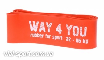 Помаранчева гума для crossfit way4you. 32-86 кг. 105 см.