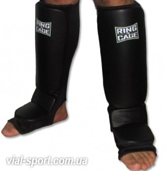 Бандаж для захисту гомілки і стопи RING TO CAGE Grappling Shin instep-Stretchable Coverd Back