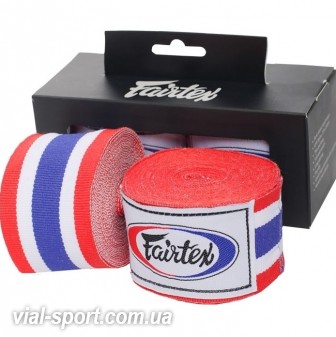 Бинти боксерські Fairtex Thai Flag синій / червоний / білий 5 м