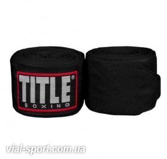 Бинти боксерські TITLE Fight Back Semi-Elastic Hand Wraps чорний 4,57 м