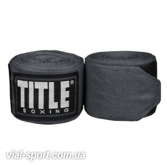 Бинти боксерські TITLE Fight Back Semi-Elastic Hand Wraps Сірий 4,57 м