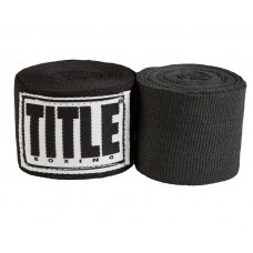 Бінти боксерські TITLE select 180" semi elastic mexican hand wraps чорні 457см