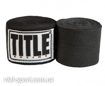 Бінти боксерські TITLE select 180" semi elastic mexican hand wraps чорні 457см