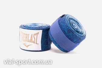 Бинти боксерські EVERLAST Printed Hand Wraps 108 дюймів (275 см) синій