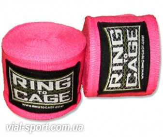 Бинти Мексиканські RING TO CAGE Handwraps Mexican Style Stretchable 180 " 457см RC60 рожевий