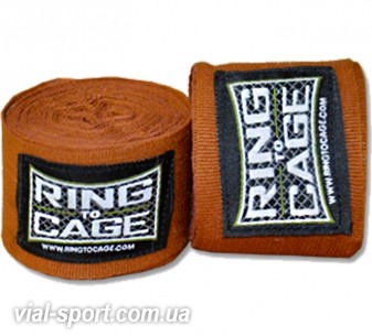 Бинти Мексиканські RING TO CAGE Handwraps Mexican Style Stretchable 180 " 457см RC60 світло коричневий