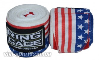 Бінти мексиканські RING TO CAGE Handwraps Mexican Style Stretchable - PATTERNED 180" 457см Прапор США