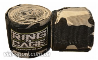 Бінти мексиканські RING TO CAGE Handwraps Mexican Style Stretchable - PATTERNED 180" 457см Сірий Камуфляж