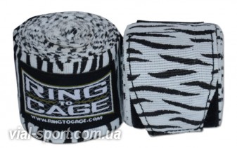 Бінти мексиканські RING TO CAGE Handwraps Mexican Style Stretchable - PATTERNED 180" 457см Зебра