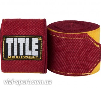 Бинти Мексиканські TITLE P4P STRETCH-WEAVE HAND WRAPS бордовий 432 см